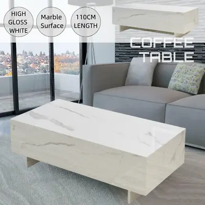 $195.81 • Buy Modern Rectangular Living Lounge Room Furniture Coffee Table High Gloss White