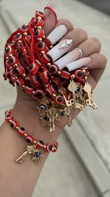 $6.50 • Buy Fashion Unisex Red Evil Eye Hand Bracelet 