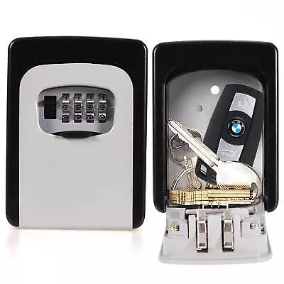 £9.99 • Buy Key Safe Box Combination Safe Money Cash Outdoor Safe 4 Digit Lock Combination