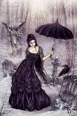 Victoria Frances - Parasol Girl POSTER 90cm X 60cm NEW Angel Grave Gothic • $8.45