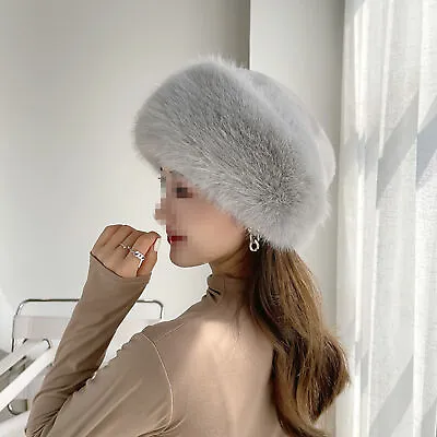 Ladies Faux Fur Cossack Beanie Hat Winter Thermal Ushanka Ski Russian Warm Hat • $17.98