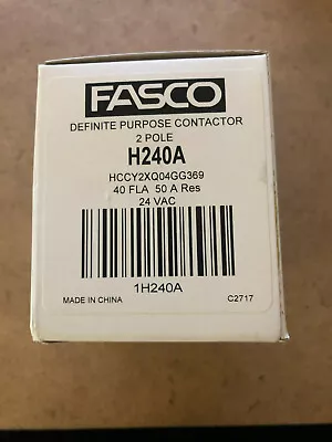 Fasco H240A 2-Pole Contactor  • $20