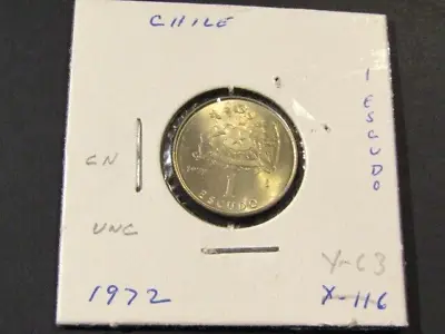 Chile 1972-So 1 Escudo Unc Coin • $6.99