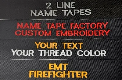 2 Line NAME TAPES-MILITARY-LAW ENFORCEMENT- SEW ON • $5.85