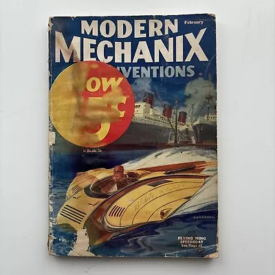 Modern Mechanix Inventions Magazine (feb 1933) Gangsters boris Karloff Mummy  • $9.99