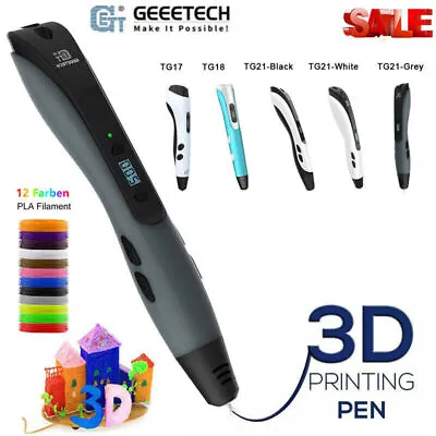 3D Printing Pen DIY Art Drawing Pen+LCD Screen+USB Cable+PLA Filament Set Gifts • $29.99