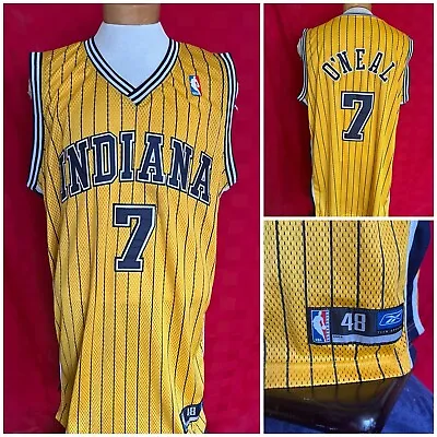 VINTAGE Indiana Pacers SEWN #7 Jermaine O’Neal Basketball Jersey Reebok 48 XL 2X • $55.55