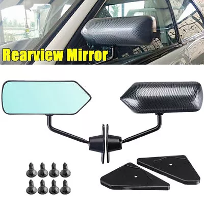 2x F1 Racing Style Carbon Fiber Universal Car Rear View Side Door Wing Mirror • $54.99