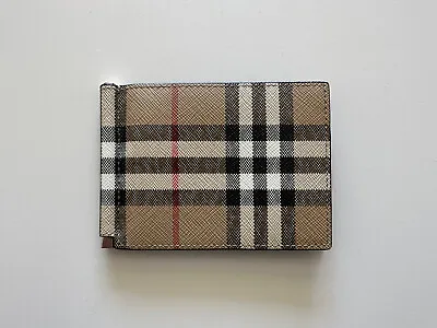 Burberry Vintage Check Money Clip Wallet • $400