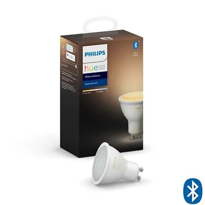 $98 • Buy NEW Philips Hue White Ambiance GU10 Bulb With Bluetooth HUEWCAGU10BT