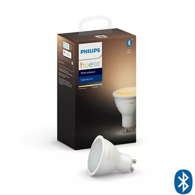 $98 • Buy NEW Philips Hue White Ambiance GU10 Bulb With Bluetooth HUEWCAGU10BT