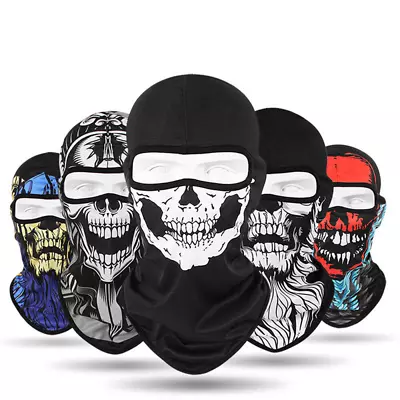 $4.99 • Buy UV Protection Balaclava Skull Full Face Mask Sun Hood Tactical Ski Mask For Mens