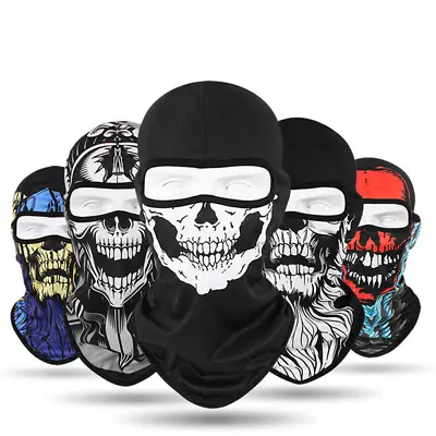 UV Protection Balaclava Skull Full Face Mask Sun Hood Tactical Ski Mask For Mens • $5.98