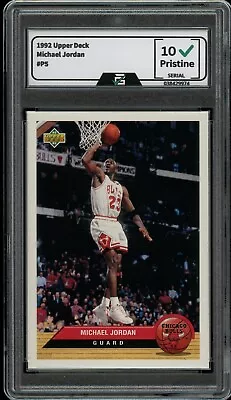 1992 Upper Deck #P5 Michael Jordan GRADED 10 GEM MINT HOF Chicago Bulls • $20