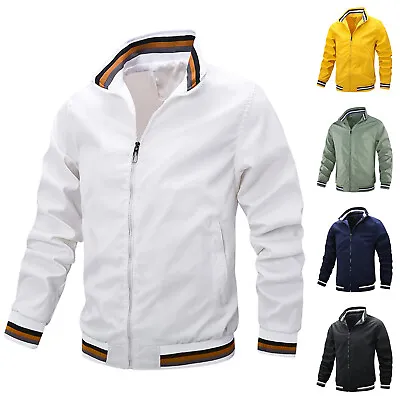 $61.46 • Buy Men's Casual Jacket Zip Up Lightweight Sportswear Pull And Bear Jackets For Men