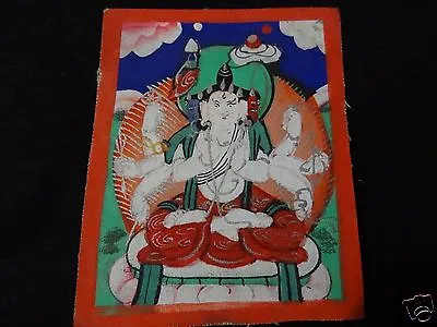 Old Mongolian Tibetan Buddhist Small Thangka Painting • $29.99