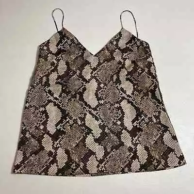 H & M Womens Blouse Top Size 6 Sleeveless V Neck Brown Camisole • $12.50