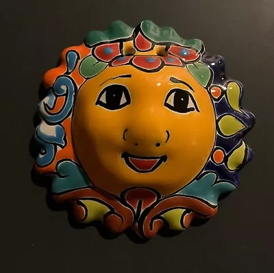 Authentic Hand-Painted Talavera Sun – 4” Diameter • $15