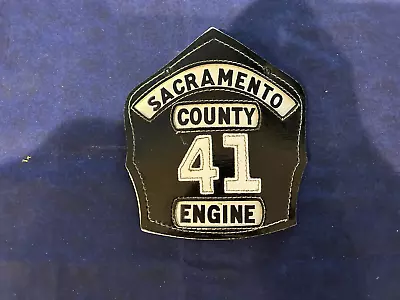 Vintage Sacramento County California Fire Helmet Front Shield • $45