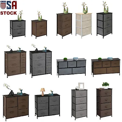 Large Bedroom Storage Dresser Tower Shelf Organizer BinsCabinet Fabric Drawers • $47.42