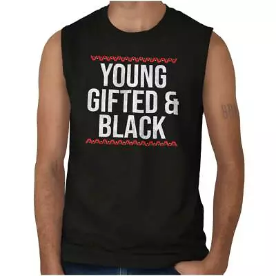 Young Gifted And Black Lives Matter Pride Casual Tank Top Tee Shirt Women Men • $19.99