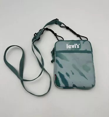 Levi's Mens Mini Crossbody OV Poster Logo Bag Blue Combination • £9.50