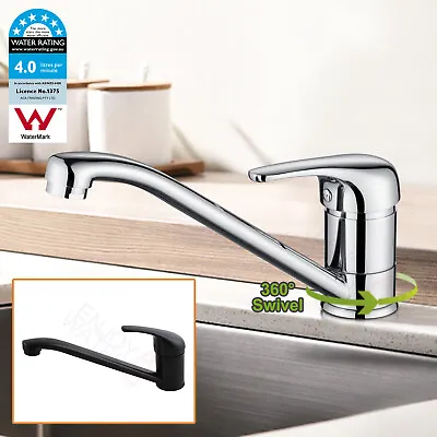 Lave Luxe Kitchen Mixer Tap Laundry Sink Basin Faucet Swivel Spout Chrome Black • $39.90