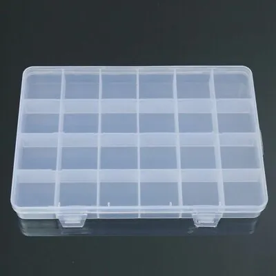 £2.95 • Buy 24 Compartment Small Organizer Storage Plastic Box Craft Nail Art Fuse Beads