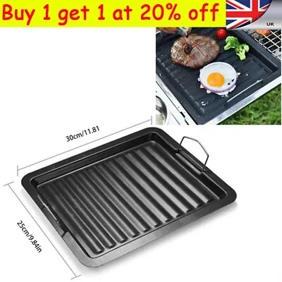 £14.99 • Buy BBQ Iron Plate Tray Tool Non-stick Fry Pan Skillet Grill Charcoal Griddle Plate