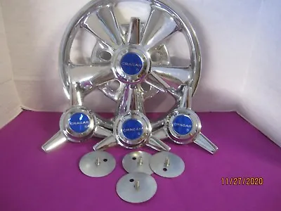 $69.99 • Buy 4 Custom Caps  3 Bar Spinners For Cragar Ss  Wheels 14 15 Dark Blu              