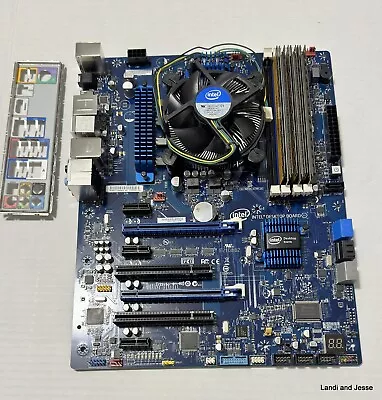 INTEL DESKTOP MOTHERBOARD DZ77BH-55K ATX LGA1155 DDR3 I/O SHIELD I-5 CPU 12Gb Ra • $20.50