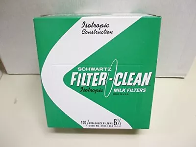 Filter Disks 6.5  100 Count Box Non-Gauze Milk Filters • $23.83