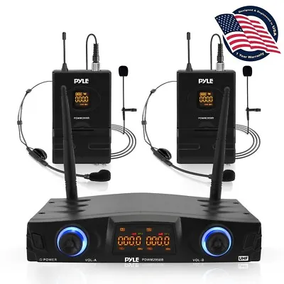 Pyle Compact UHF Pro Wireless Microphone System-USB Powered Adjustable Volume • $58.99