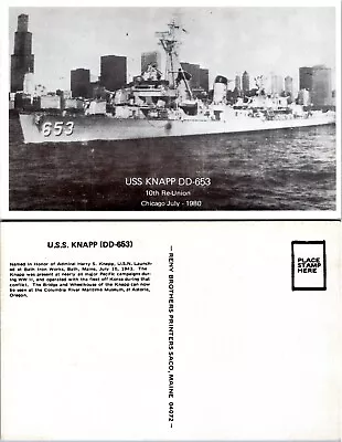 Illinois(IL) Chicago U.S.S. Knapp  Vintage Postcard • $9.89