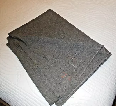 U.S. Army Navy Wool Bed Blanket Gray Size 80”L X 58 W Stamped 86 Tag Missing • $37