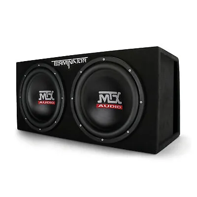 MTX TNE212DV 12-Inch 2000-Watt Max Car Audio Dual Loaded Subwoofer Box Enclosure • $219.95