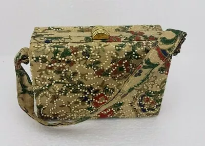 Vintage Circa 40's L And M Beaded Tapestry Purse • $24.99