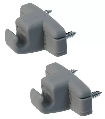 Genuine OEM Pair Set Of 2 Light Gray Sun Visor Clip Brackets For BMW E38 E39 E53 • $33.56