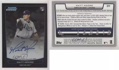 2012 Bowman Chrome Rookie Auto Matt Moore #211 Rookie Auto RC • $3.69