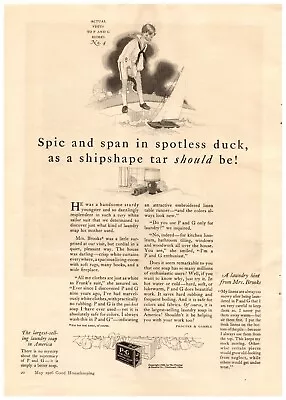 1926 P And G Soap Vintage Print Ad Spic And Span In Spotless Duck • $8.99