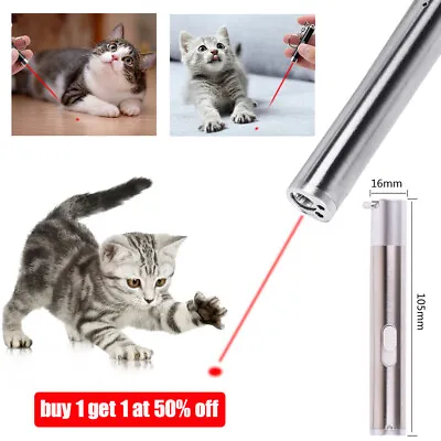 Red Laser Lazer USB Pen Pointer 3 In 1 With UV LED Light Pet Cat Dog Toy 1mW • £4.44