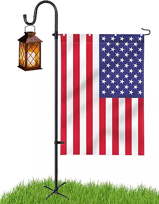 Large Garden Flag Holder Stand Pole For 28 X 40 Flags With Shepherds Hooks Fo... • $21.99