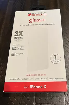 $6.50 • Buy ZAGG InvisibleShield Glass+ Screen Protector For IPhone X / XS - Clear
