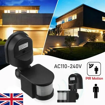220V Motion Sensor Infrared PIR Movement Detector Outdoor Sensor Light Switch UK • £7.29