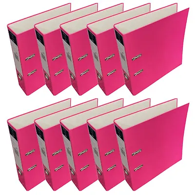 £15.39 • Buy 10 X A4 Pink Lever Arch Files 80mm Paper Storage Archive Legal Document Folders
