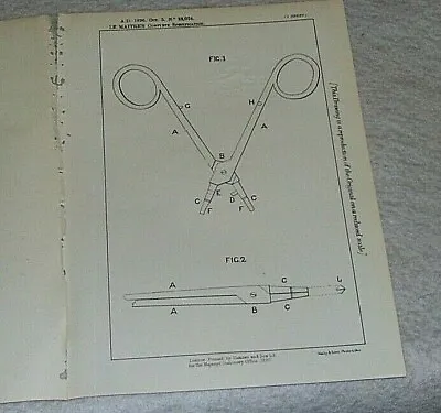 Combined Railway Carriage Key And Ticket Punch Patent Lemaitre Delhi 1896 • £5