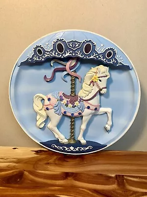 VTG-Rhodes Studios  Sweet Stander  Musical 3D Plate Carousel Horse # C 6795 1992 • $29.99