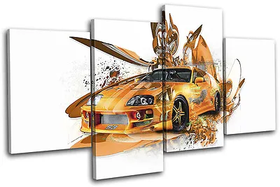 Supra Fast Abstract Furious Cars MULTI CANVAS WALL ART Picture Print • £31.99