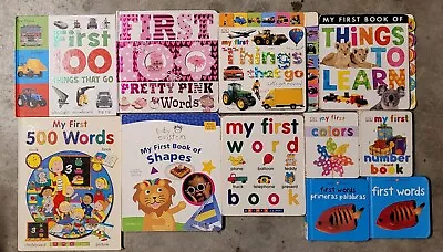 Lot Of 11 My First 100 500 Spanish Words Colors Numbers Shapes Board Books  • $9.99