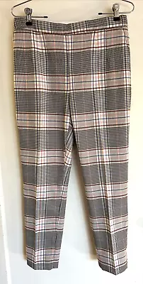 RILEY & RAE Plaid Trouser Ankle Plants Side Zip Pockets Size 6 • £30.41